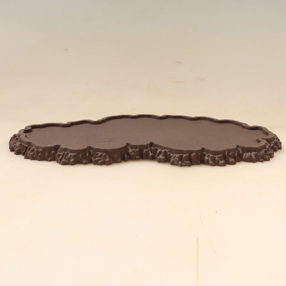 Plastic bonsai stand, 22.5 x 12 x 1 cm, brown
