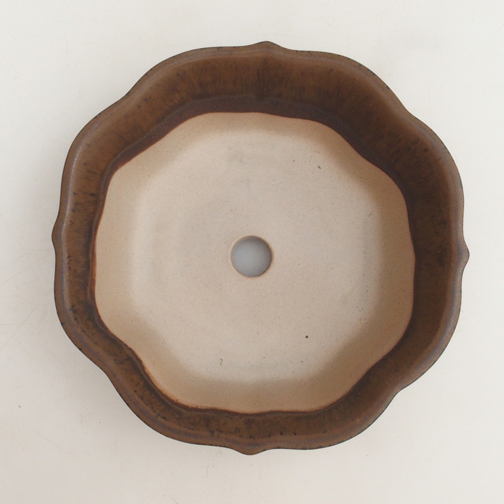 Bonsai bowl H16 - 14.5 x 14.5 x 5 cm. - brown