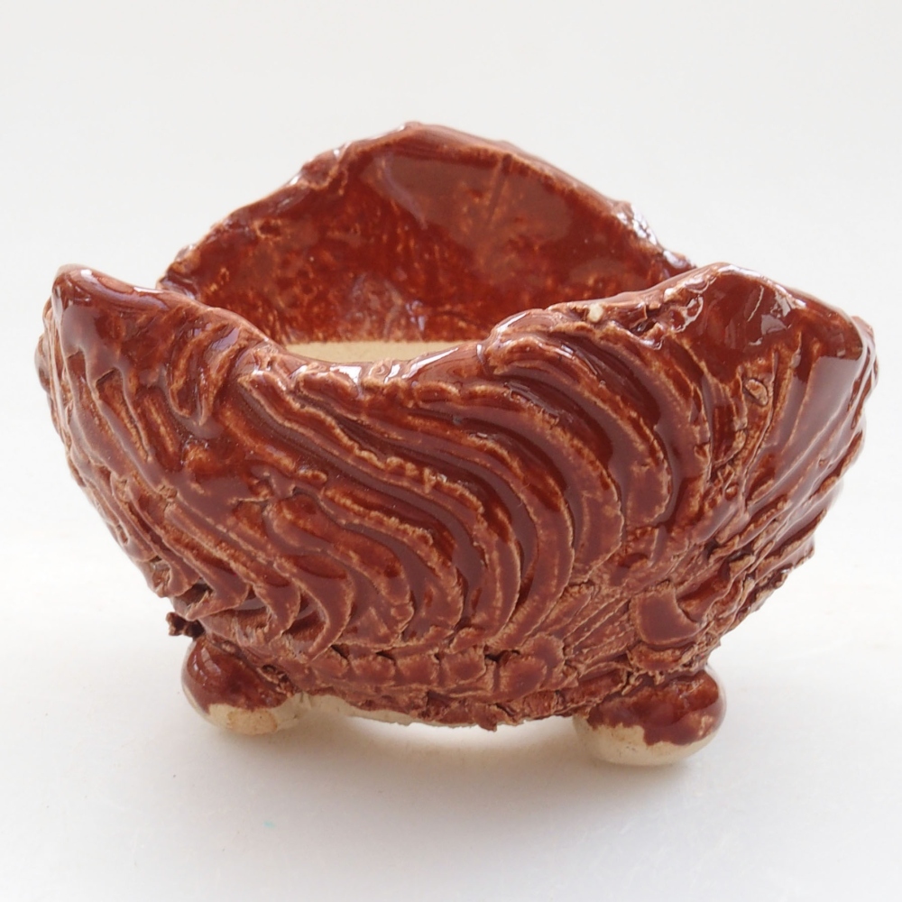 Ceramic shell 8 x 7 x 6 cm, color brown