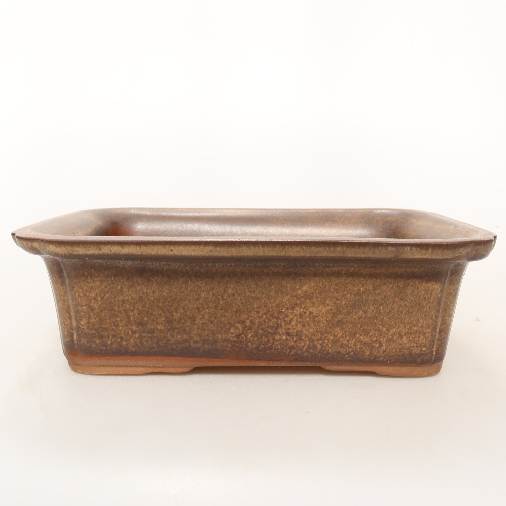Ceramic Bowl  20 x 15.5 x 6 cm, brown