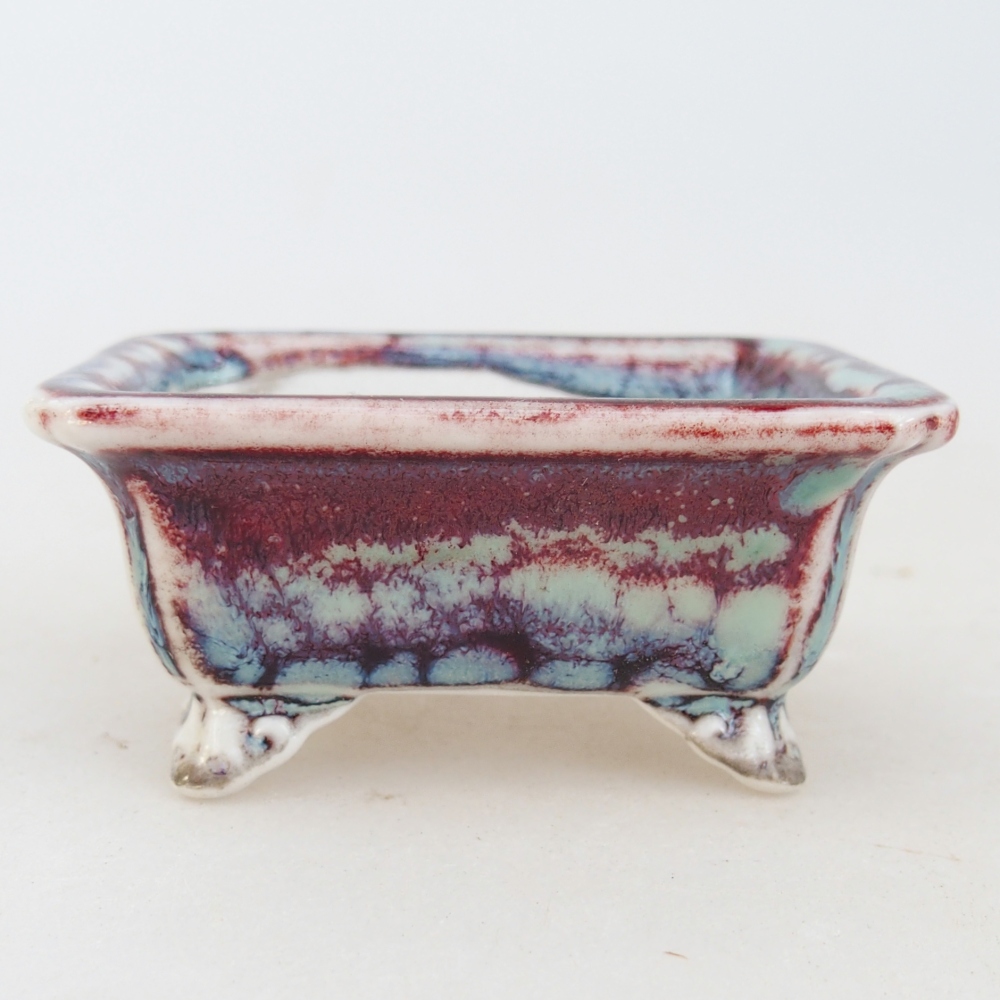 Mini bonsai bowl 7 x 5,5 x 3 cm, burgundy
