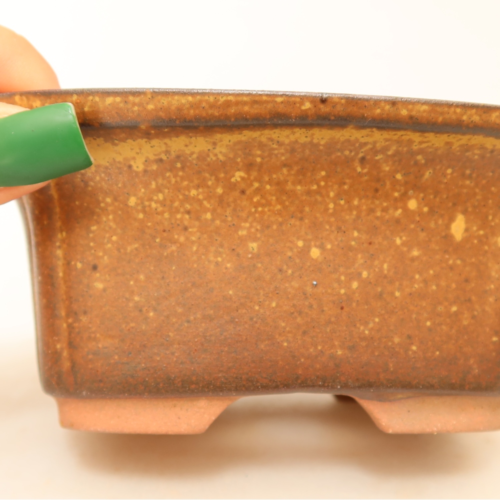 Ceramic Bowl  13 x 10.5 x 5.5 cm, brown