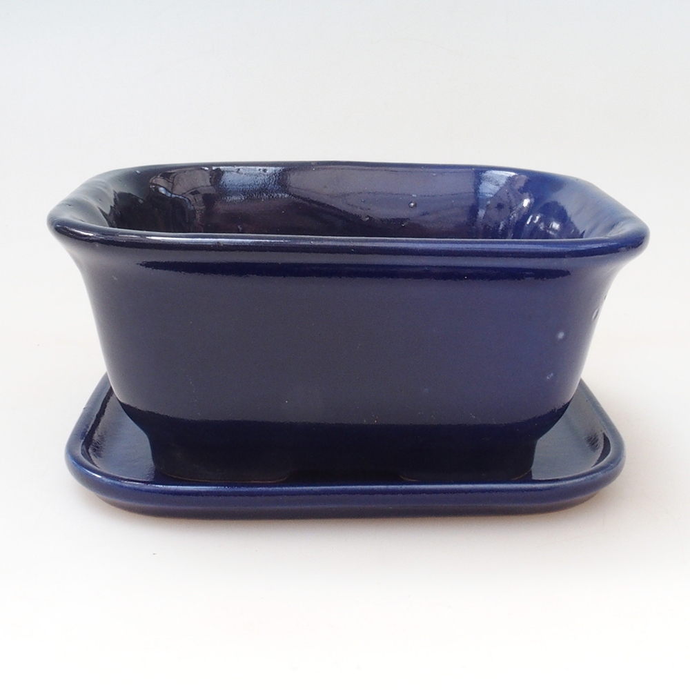 Bonsai bowl + saucer H01 - 12x9x5 cm