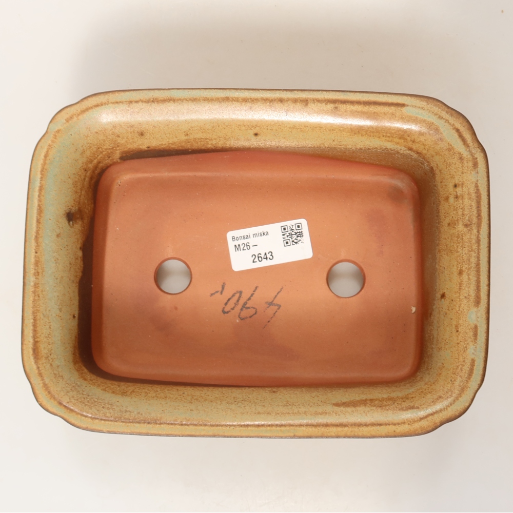 Ceramic Bowl  20 x 15.5 x 6 cm, brown