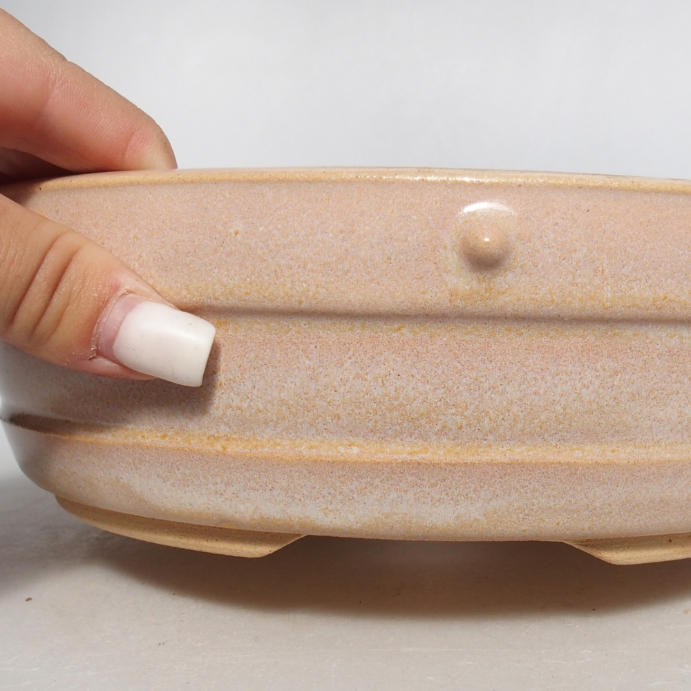 Ceramic bonsai bowl 22 x 22 x 6,5 cm, pink