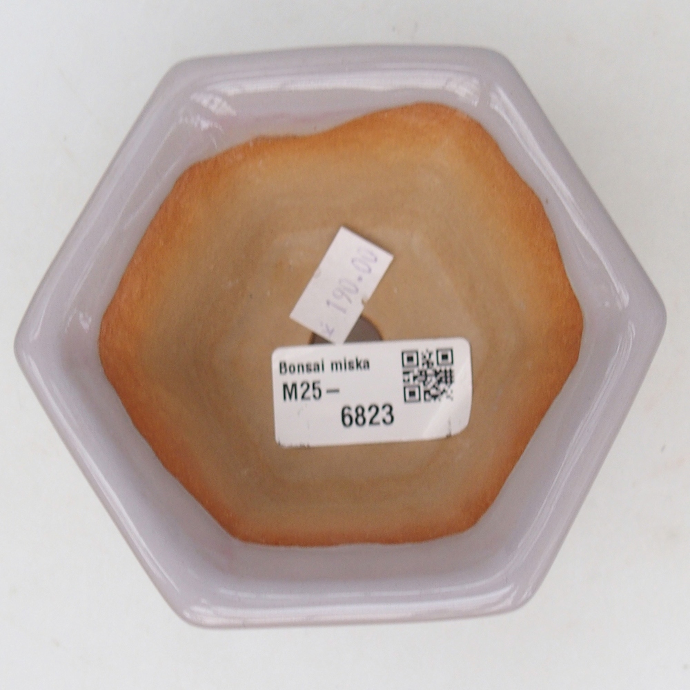 Ceramic bonsai bowl 10,5 x 9,5 x 5,5 cm, pink