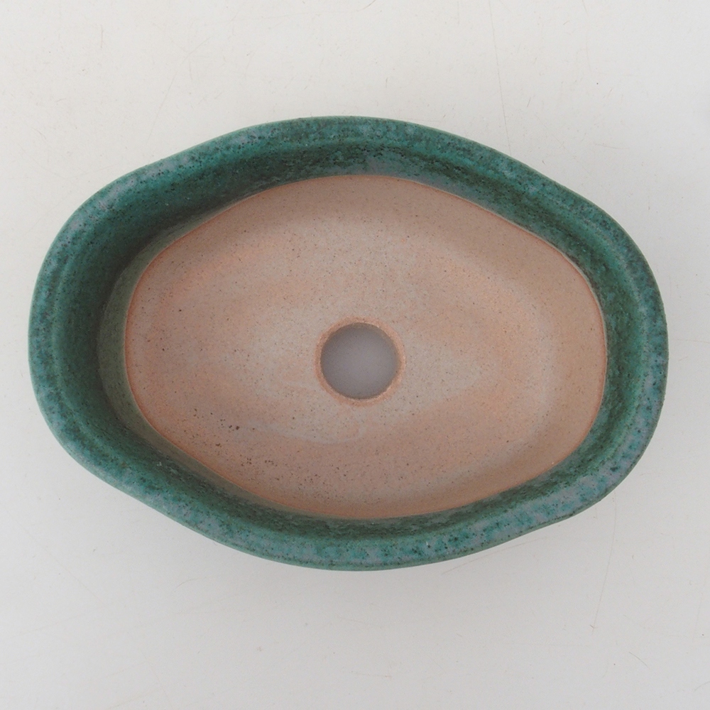 Bonsai bowl H05 - 11 x 8 x 4 cm. - green