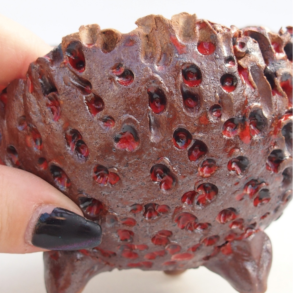 Ceramic Shell 10 x 9,5 x 8 cm , colour brown