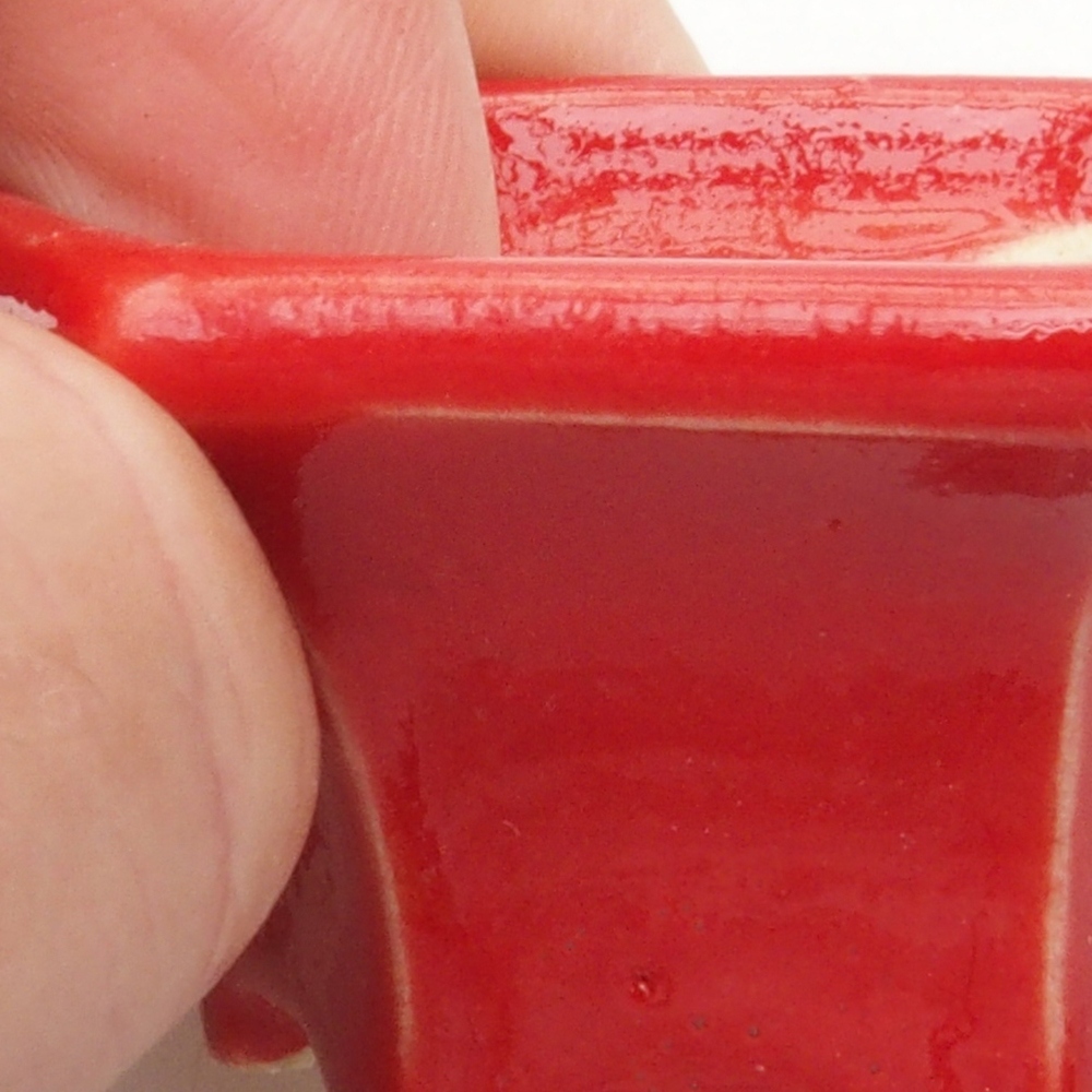 Mini bonsai bowl  5 x 4,5 x 3 cm, color red