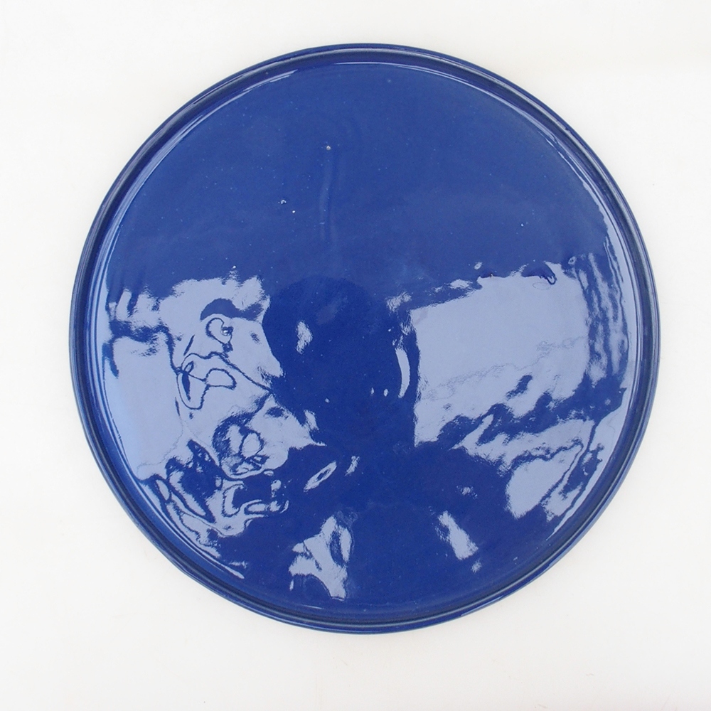 Bonsai bowl round D7-L - 28 x 28 x 1.5 cm - blue
