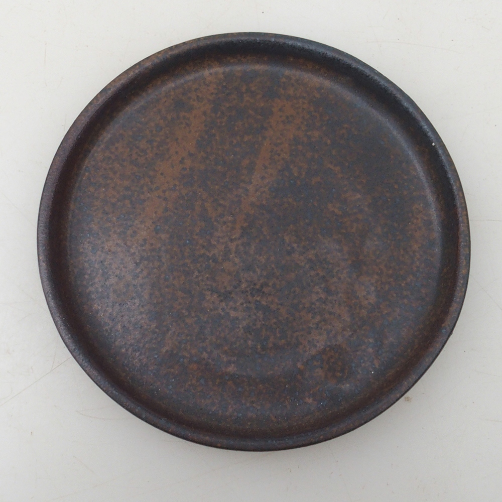 Bonsai bowl round D6-S - 10 x 10 x 1 cm - brown