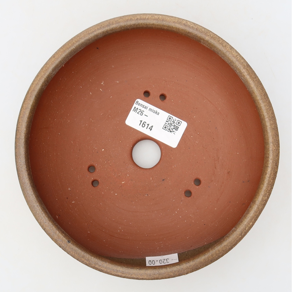 Ceramic bonsai bowl 16,5 x 16,5 x 5,5 cm, brown