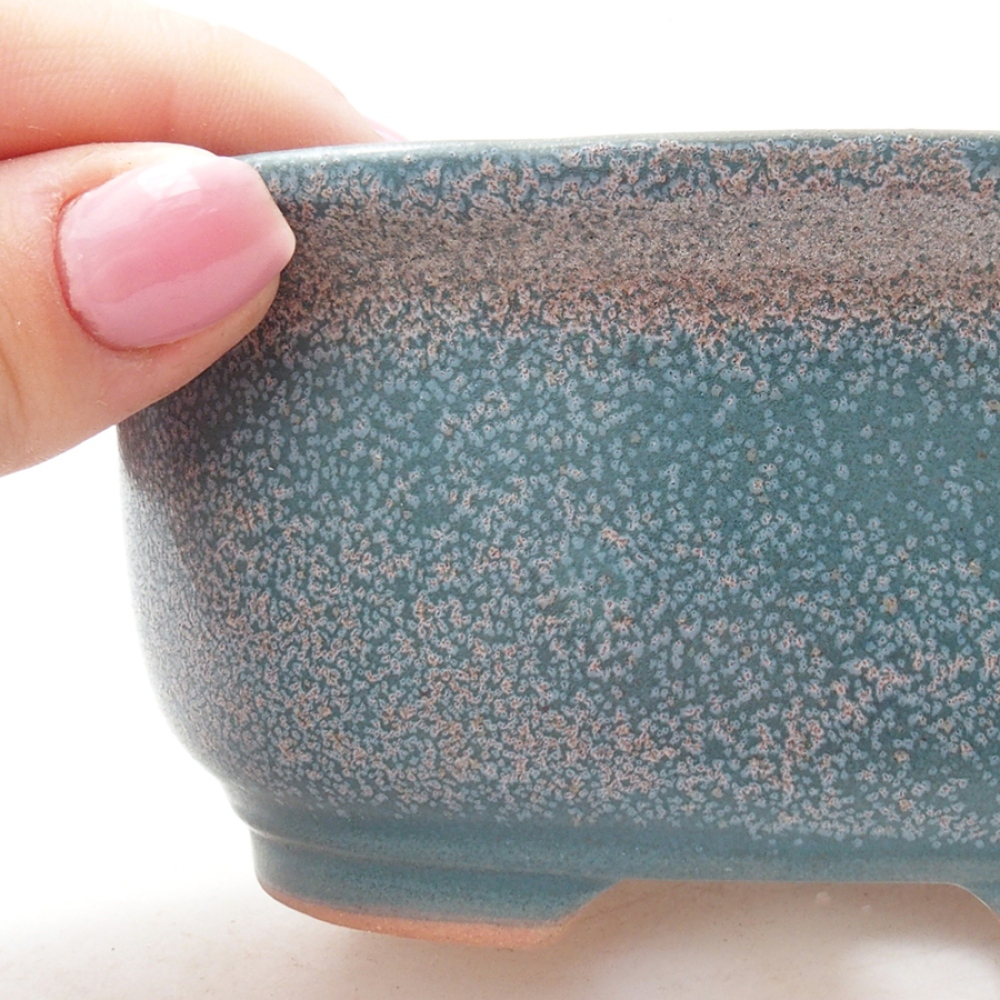 Ceramic bonsai bowl 12 x 10 x 5,5 cm, color blue
