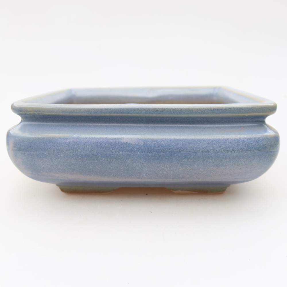 Ceramic bonsai bowl 15,5 x 15,5 x 6 cm, colour blue