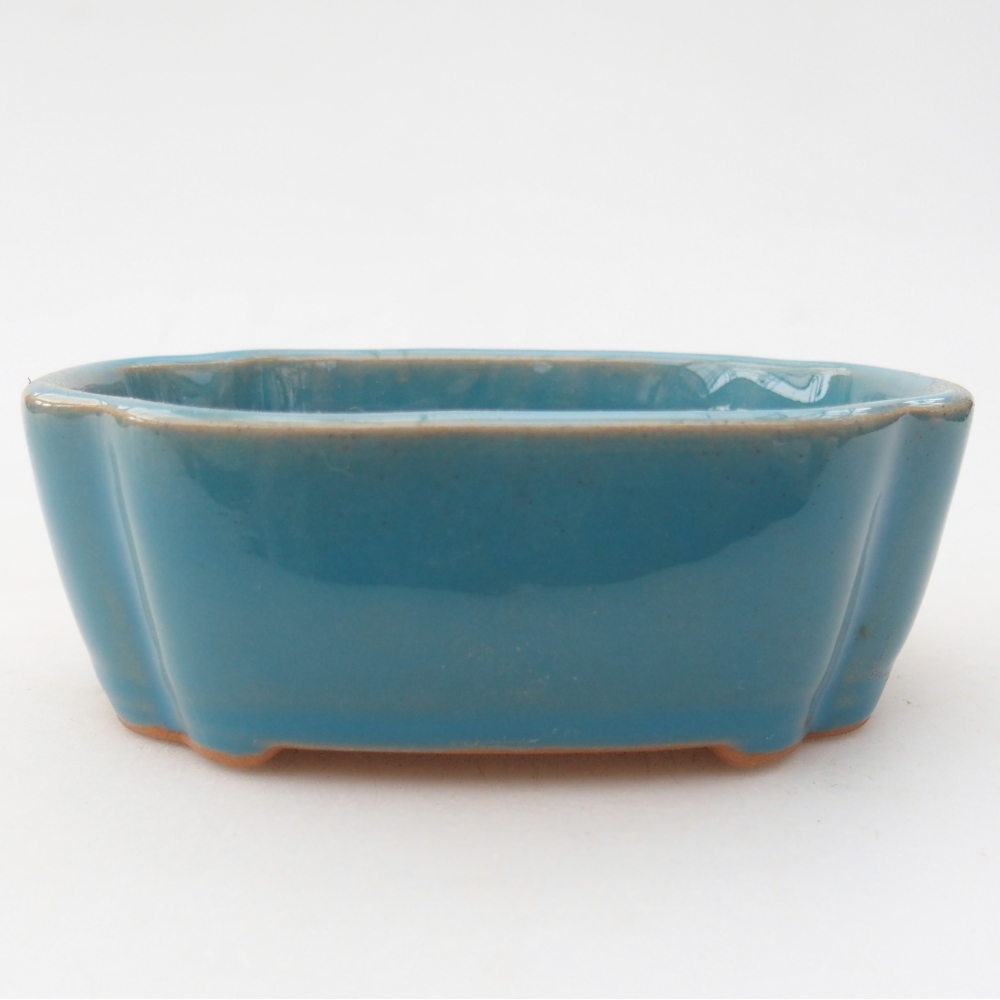 Ceramic bonsai bowl 10,5 x 8 x 3,5 cm, colour blue