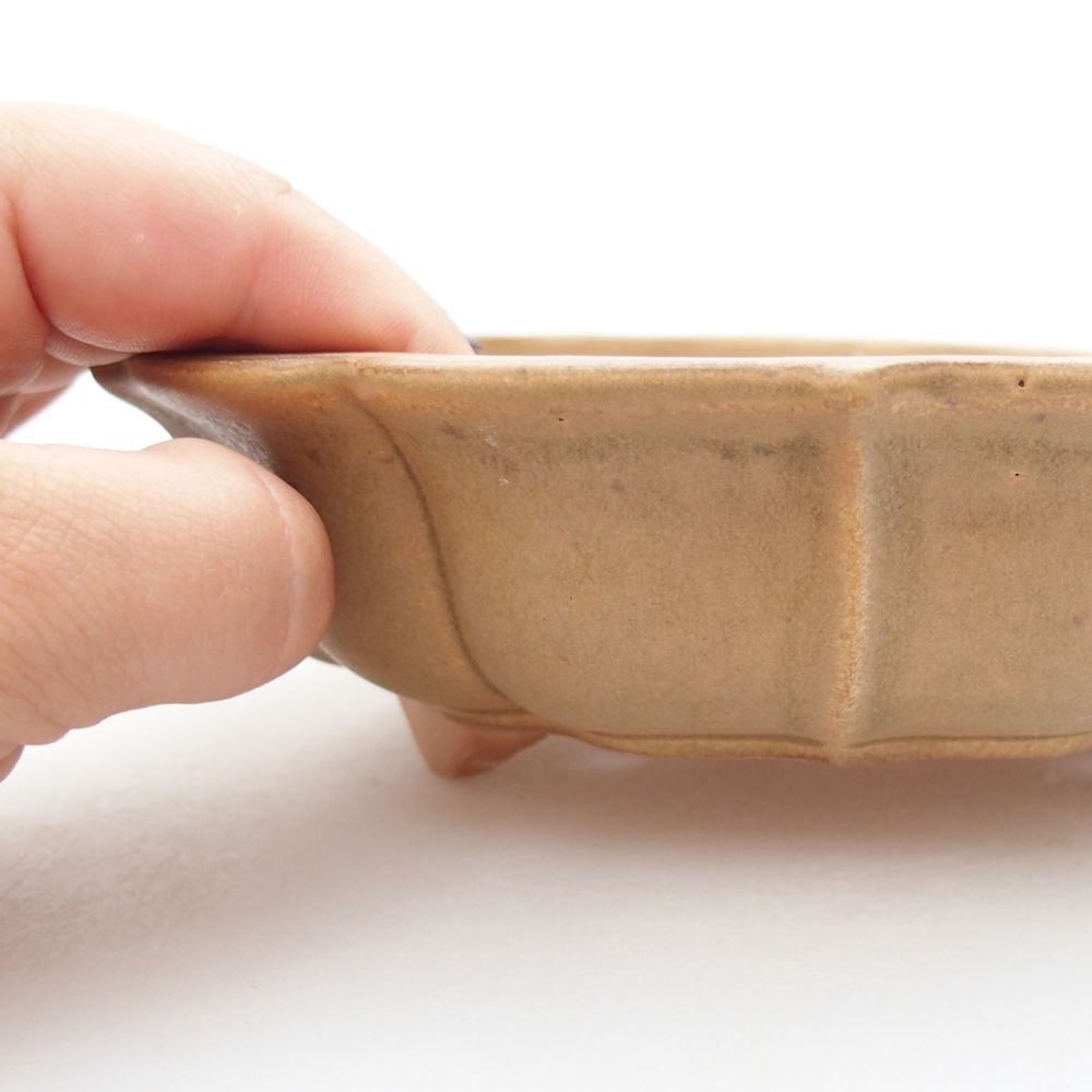 Ceramic bonsai bowl 18 x 18 x 5 cm, color beige