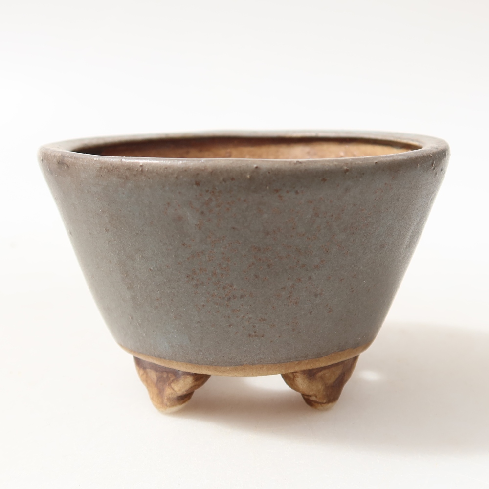 Ceramic bonsai bowl 8,5 x 8,5 x 5 cm, colour blue