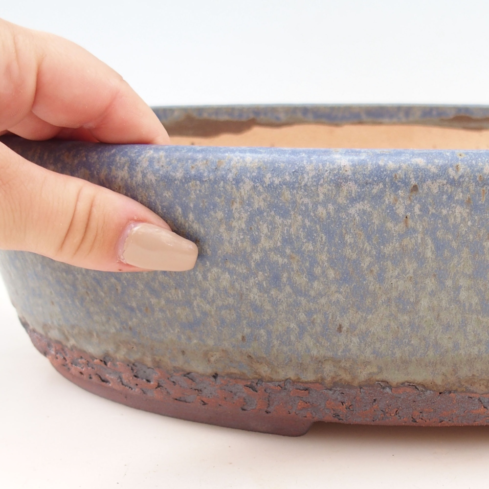Bonsai bowl 33 x 25 x 8 cm , colour blue
