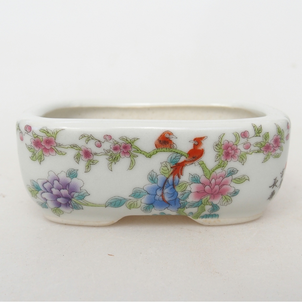 Mini bonsai bowl 8 x 6 x 3 cm, white
