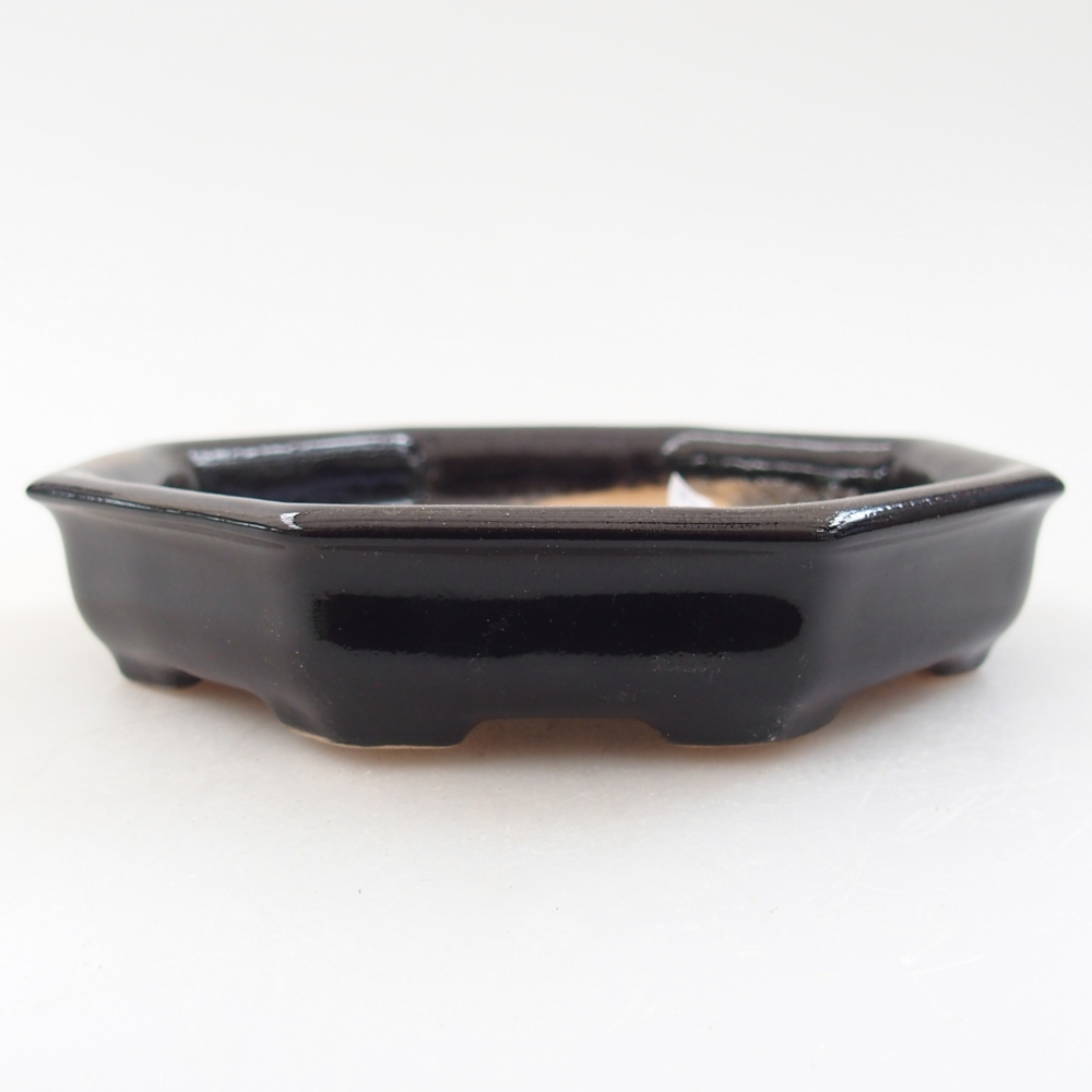 Ceramic bonsai bowl 11,5 x 11,5 x 2 cm, black