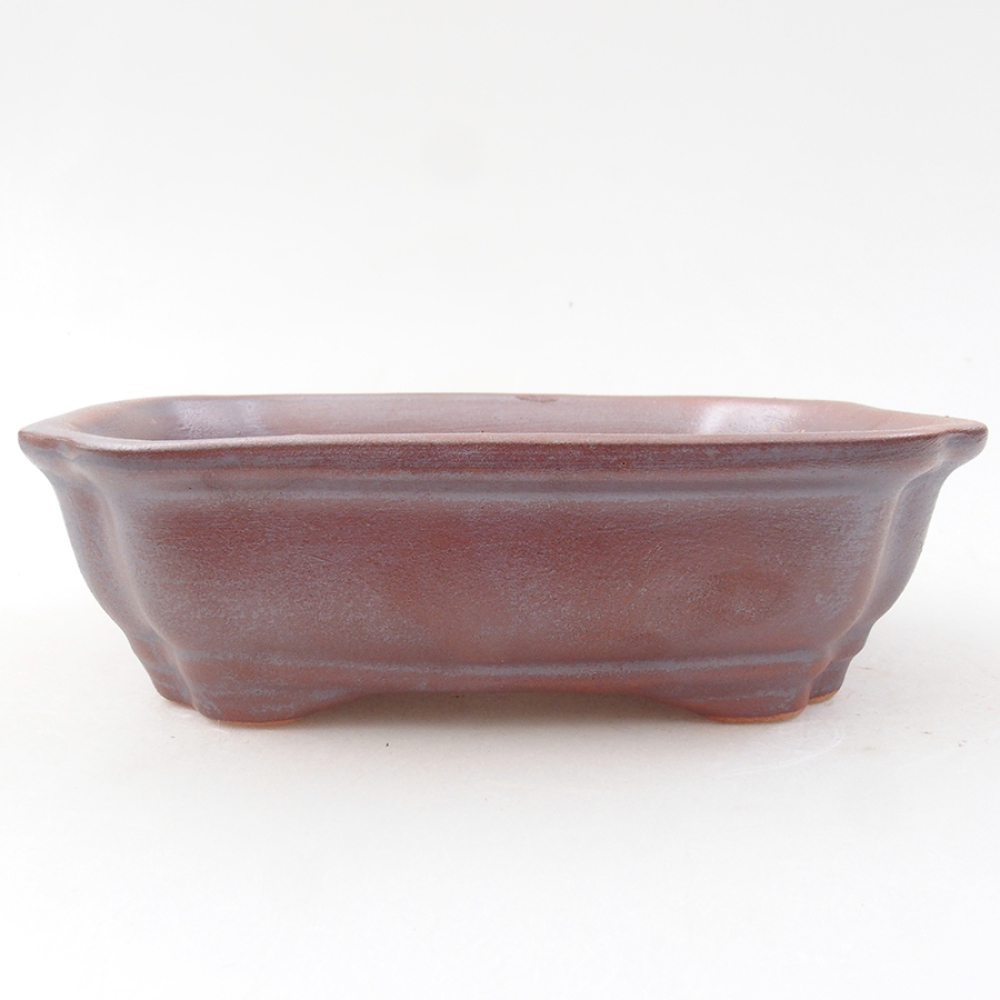 Ceramic bonsai bowl 16 x 12 x 5 cm, color metallic