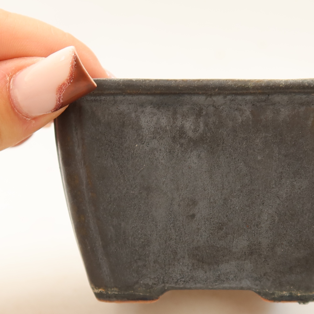 Ceramic bonsai bowl 8,5 x 8,5 x 5,5 cm, brown