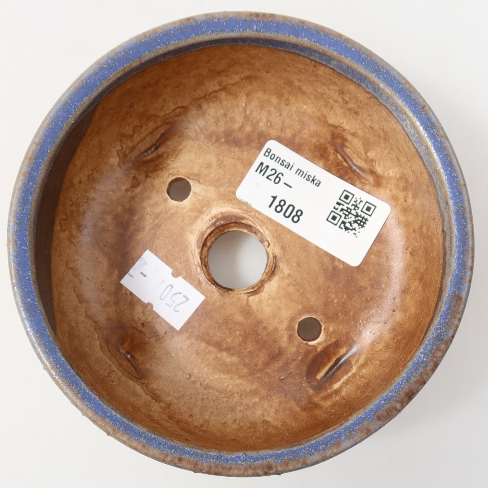 Ceramic bonsai bowl 11 x 11 x 4,5 cm, colour blue