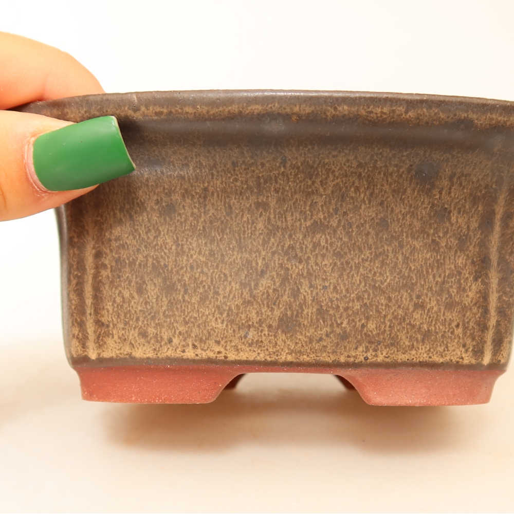 Ceramic Bowl  13 x 10.5 x 5.5 cm, brown
