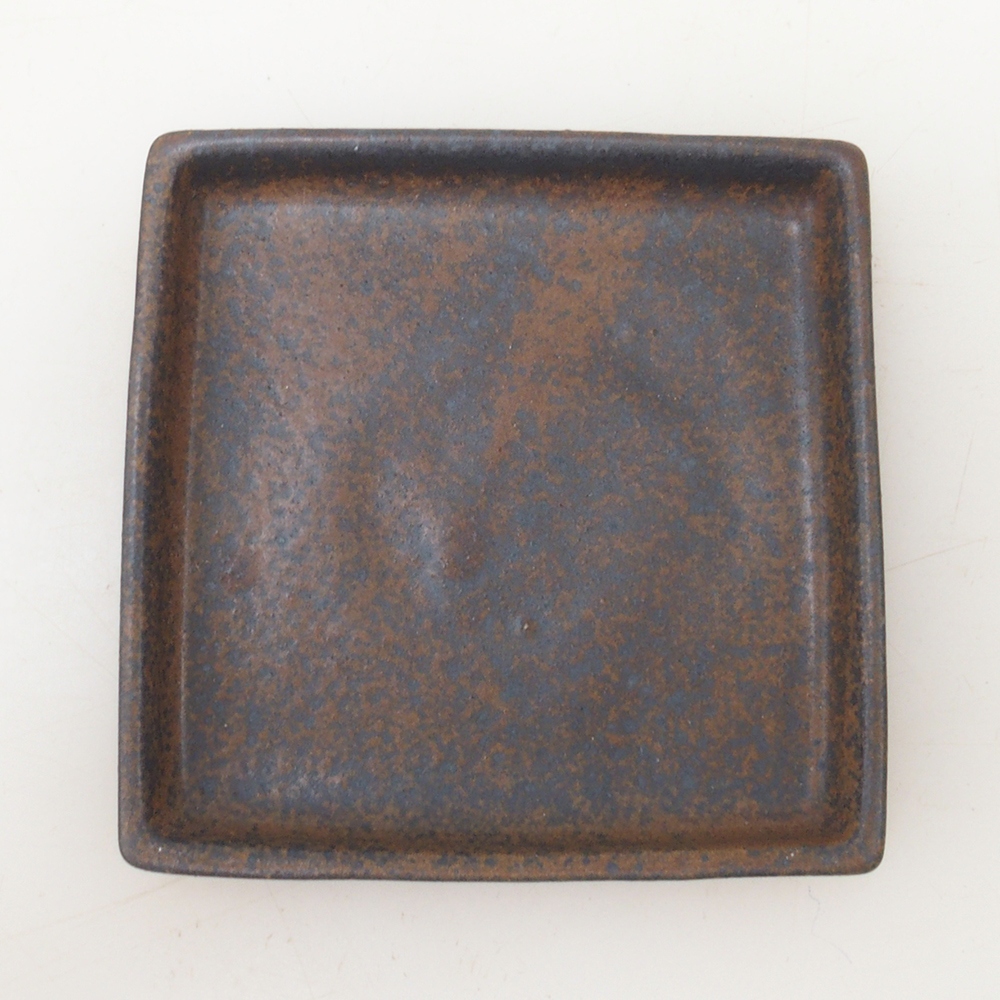 Bonsai bowl square S - 8 x 8 x 1 cm - brown