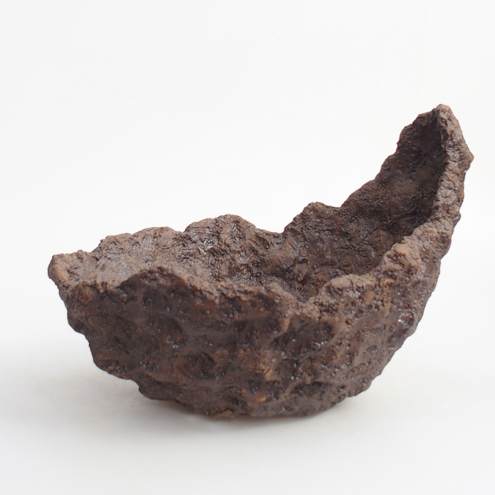 Ceramic Shell 20 x 16 x 17 cm , colour brown