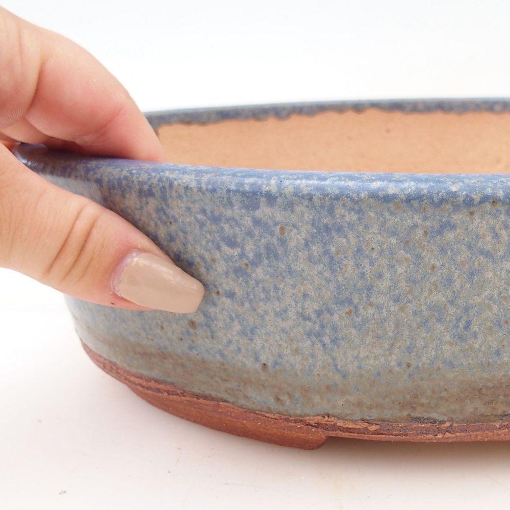 Bonsai bowl 25,5 x 19,5 x 7 cm , colour blue