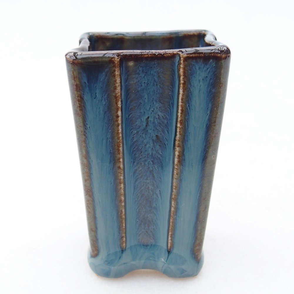 Mini bonsai bowl 3,5 x 3,5 x 5,5 cm, colour blue