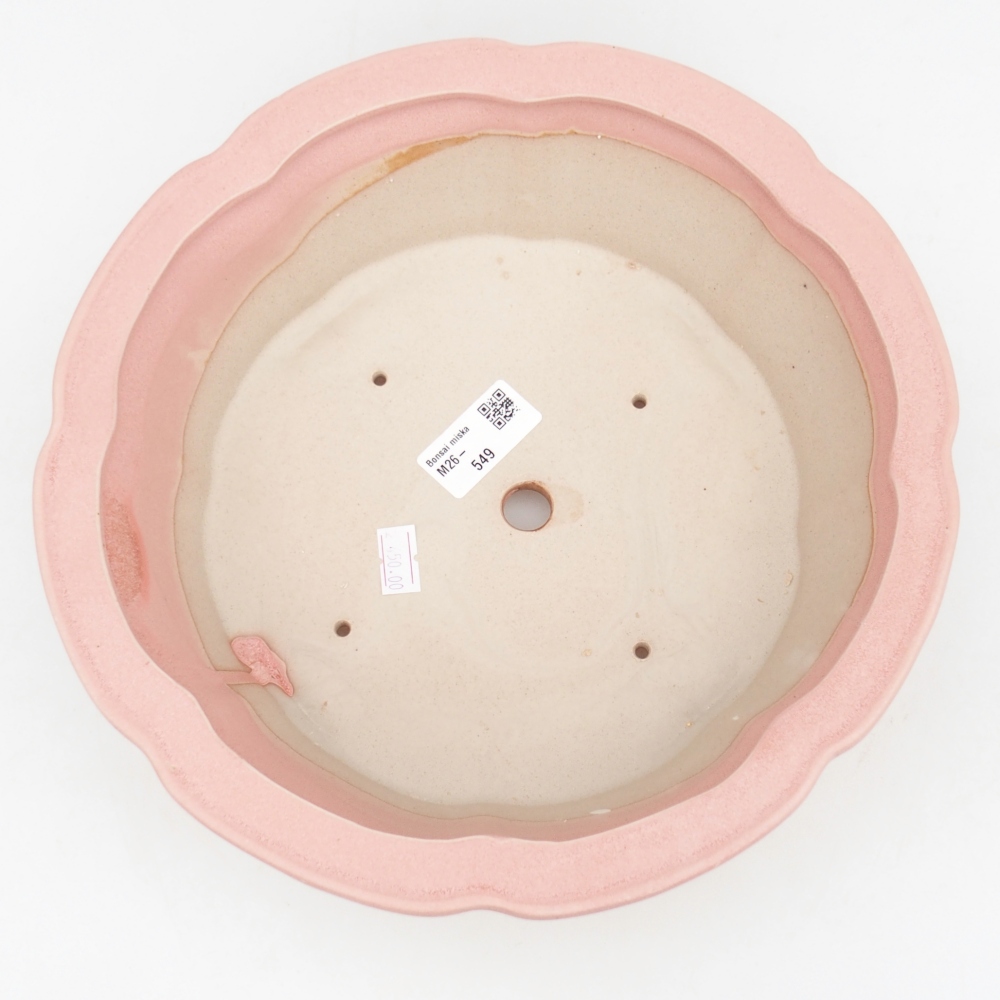 Ceramic bonsai bowl 26,5 x 26,5 x 8,5 cm, pink