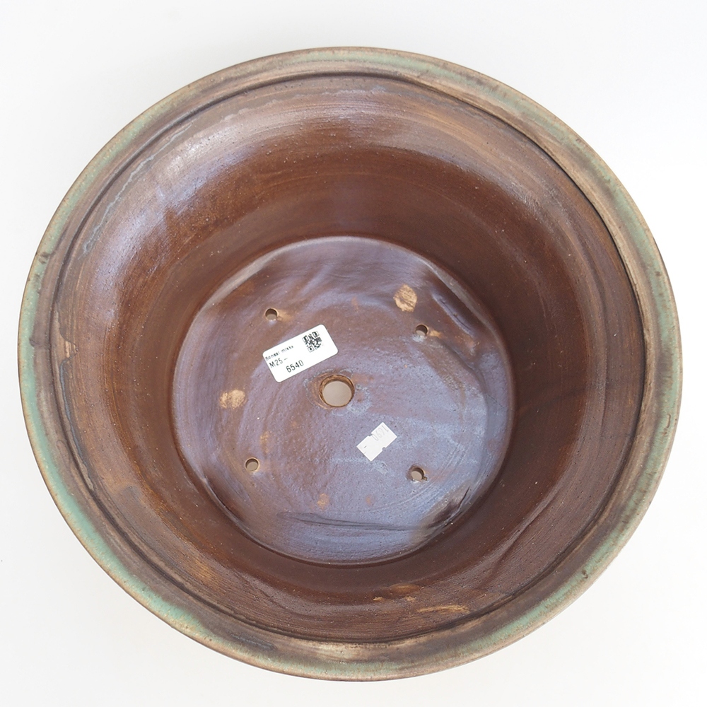 Ceramic bonsai bowl 32 x 32 x 14 cm, green