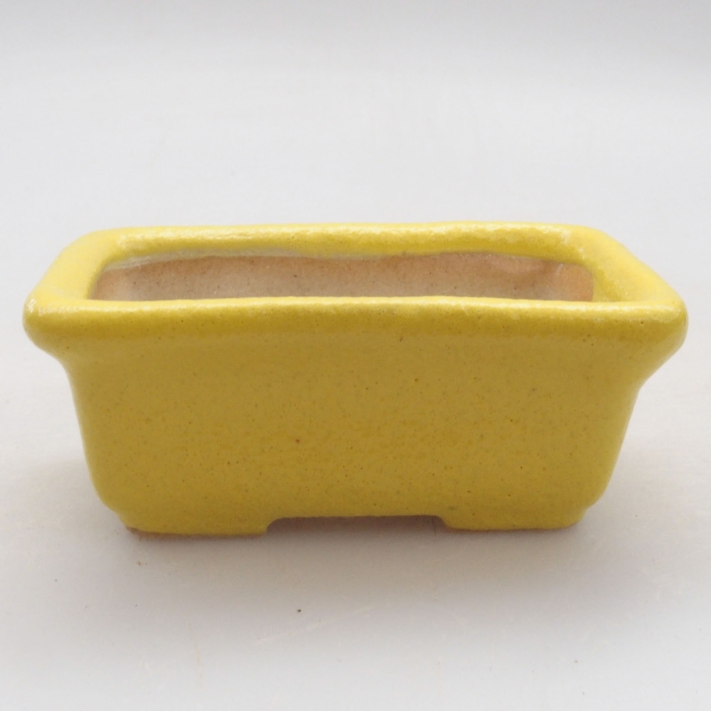 Ceramic bonsai bowl 6 x 3,5 x 2,5 cm, yellow