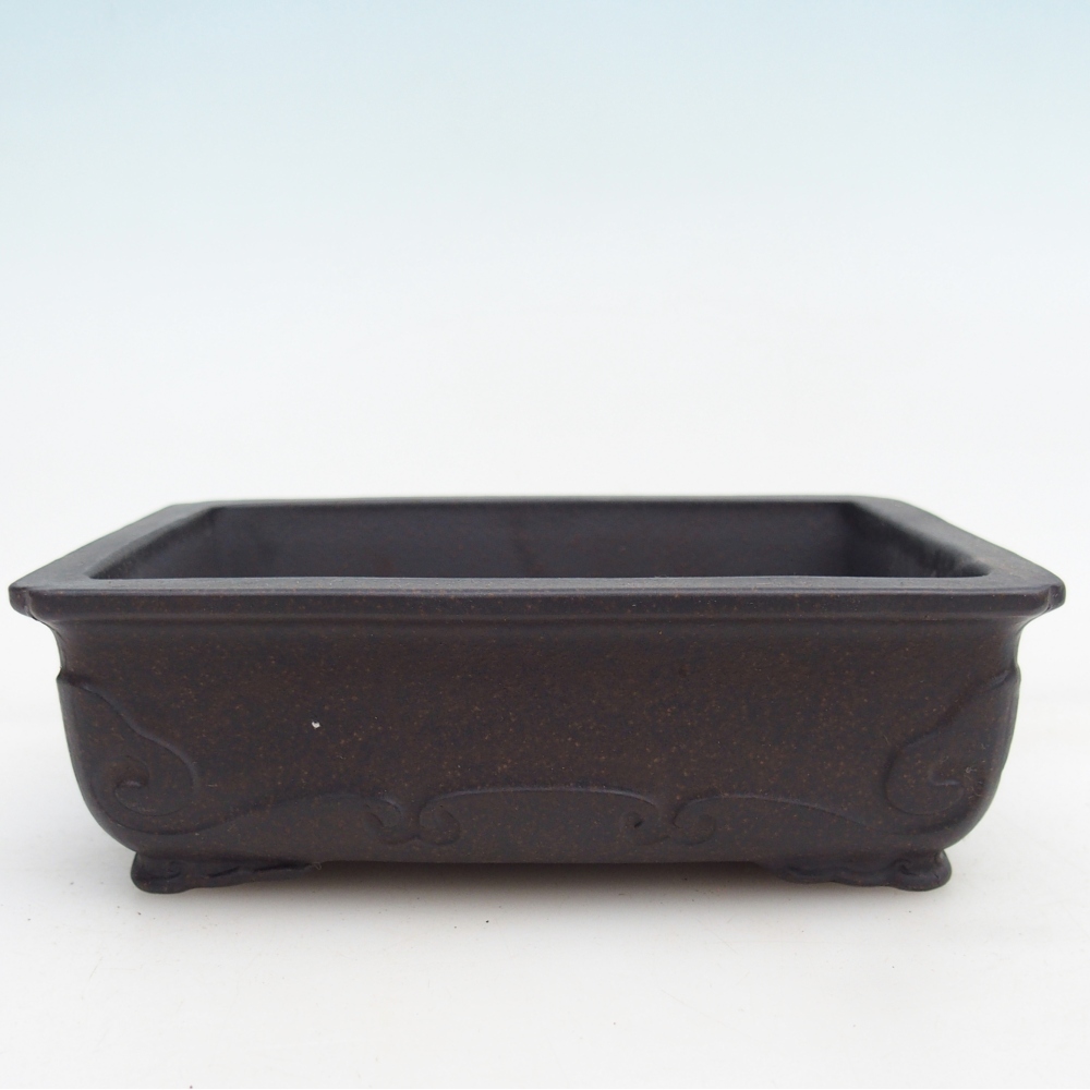 Ceramic bonsai bowl 14,5 x 10 x 4,5 cm, colour brownish ochre