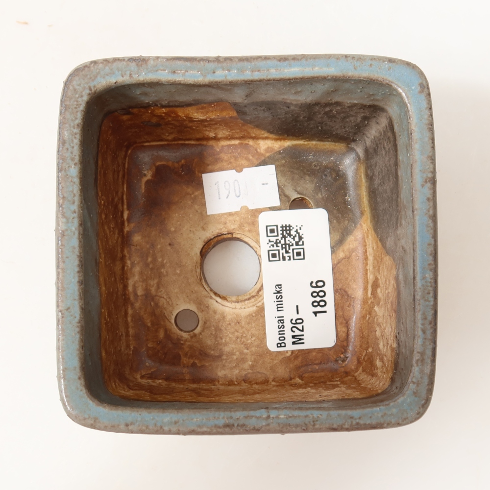 Ceramic bonsai bowl 8,5 x 8,5 x 5,5 cm, colour blue
