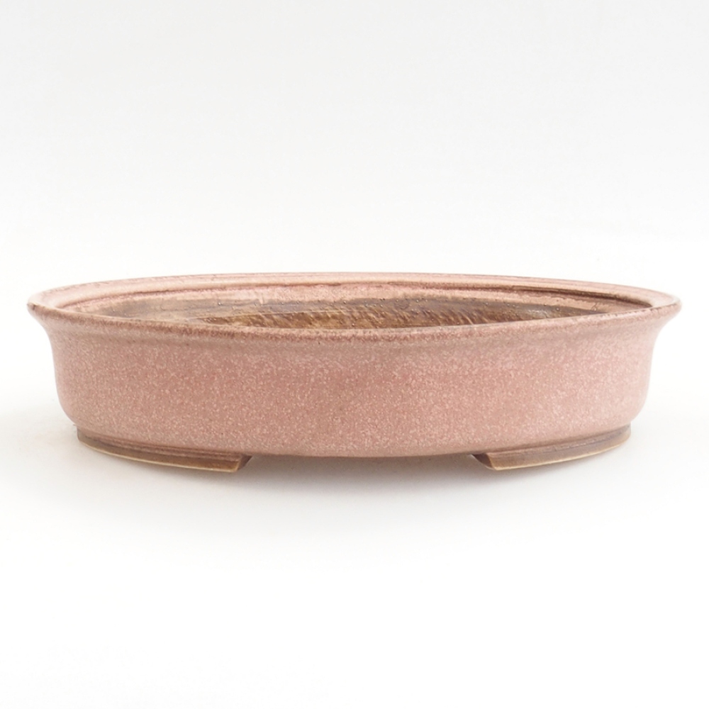 Ceramic bonsai bowl 25,5 x 23 x 5,5 cm, pink