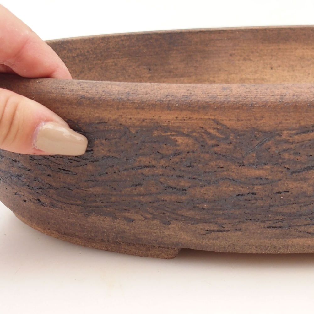 Bonsai bowl 31,5 x 25 x 7,5 cm , colour brown