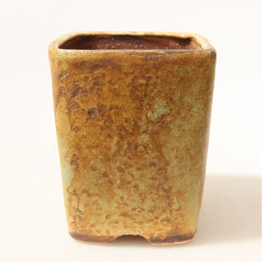 Ceramic bonsai bowl 5 x 5 x 6,5 cm, green