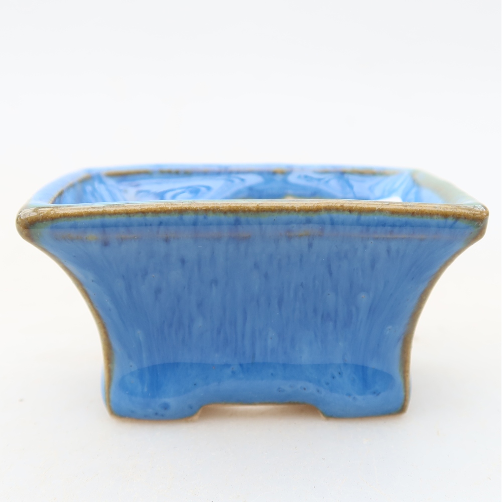 Ceramic bonsai pot, 5.5 x 3.5 x 3 cm, blue