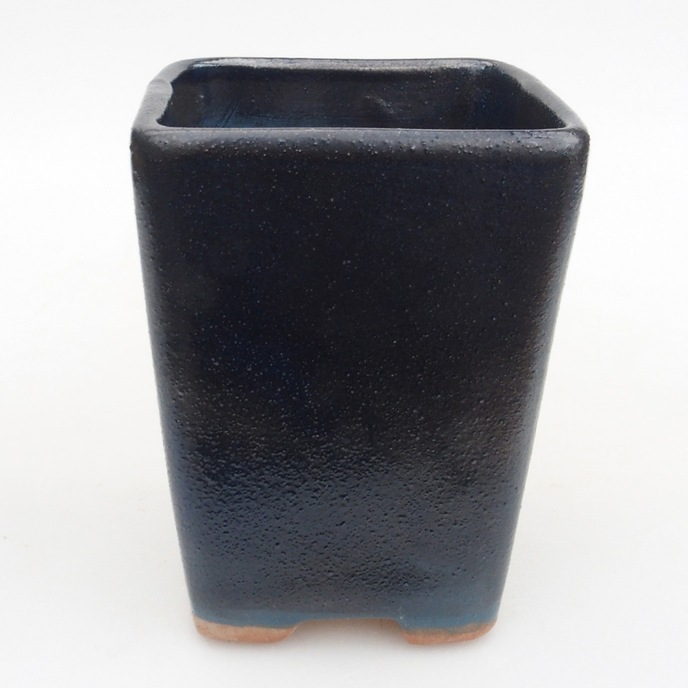 Ceramic bonsai bowl 8 x 8 x 10,5 cm, color blue