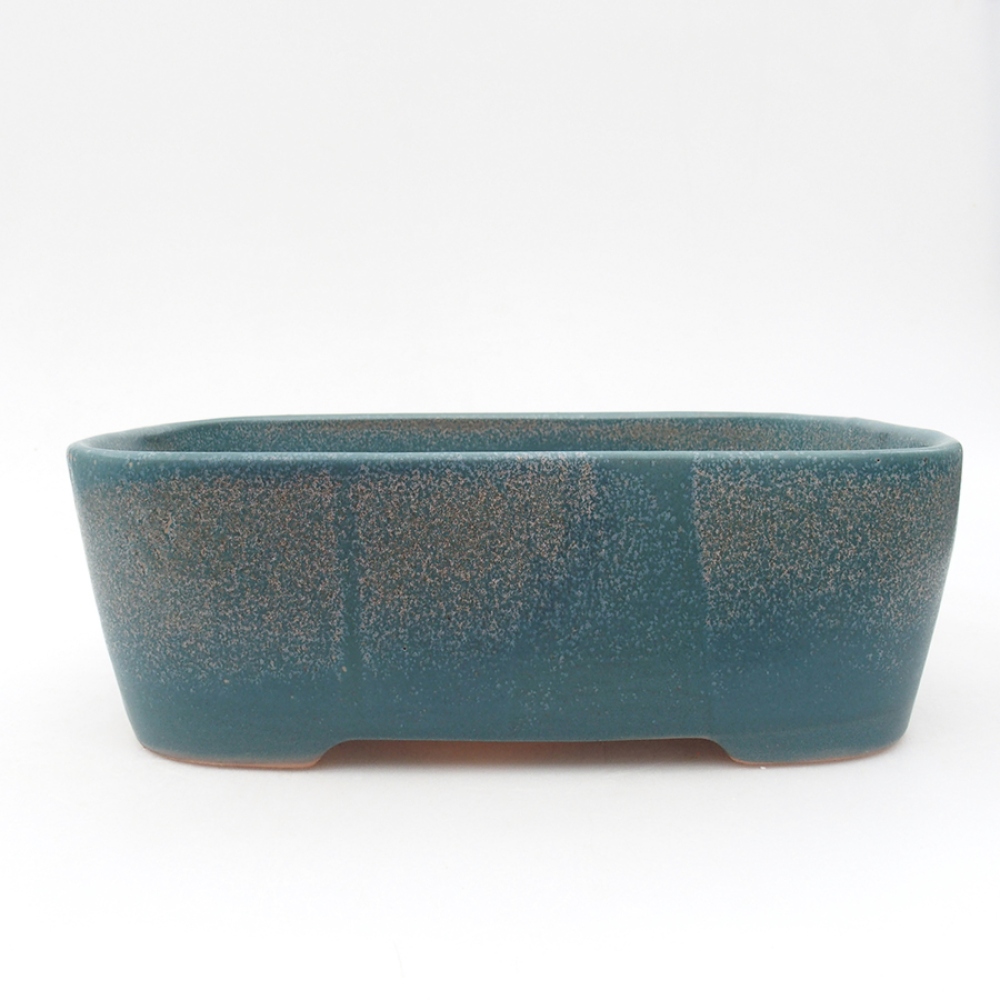 Ceramic bonsai bowl 23 x 18 x 7,5 cm, color blue