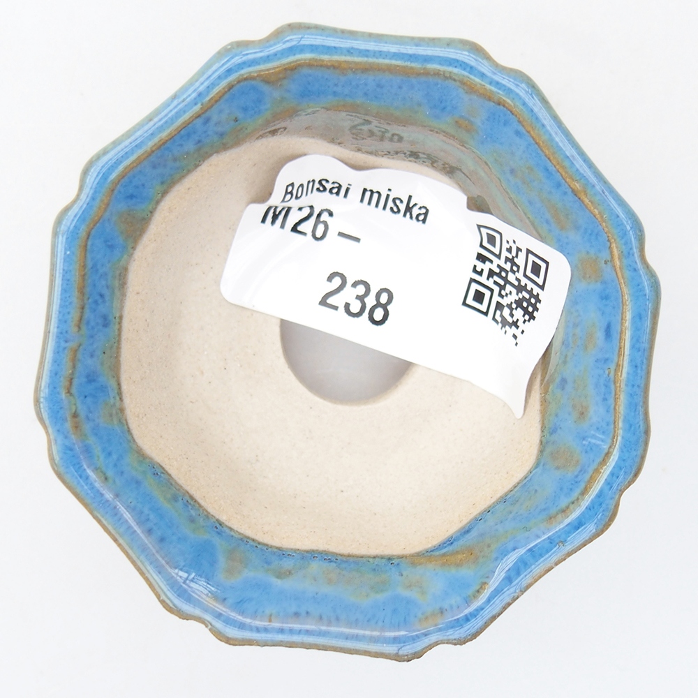 Mini bonsai bowl 6 x 6 x 2,5 cm, colour blue