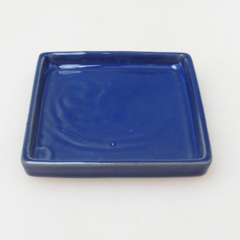 Bonsai bowl square S - 8 x 8 x 1 cm - blue