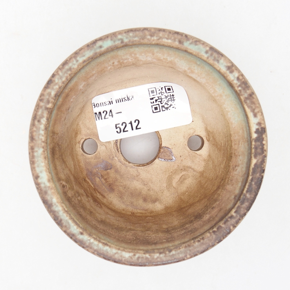Ceramic bonsai bowl 9 x 9 x 3,5 cm, color green