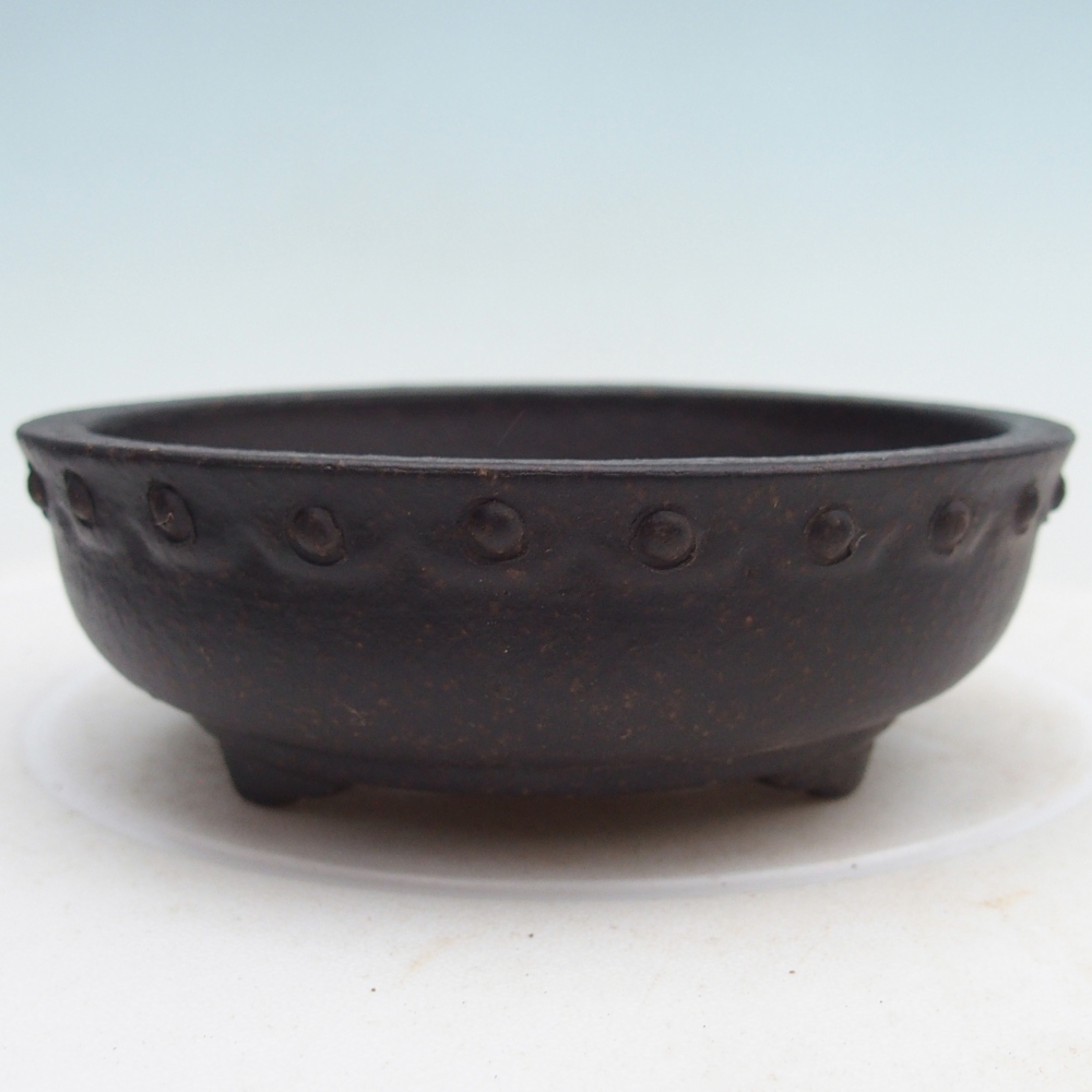 Ceramic bonsai bowl 11,5 x 11,5 x 4,5 cm, black