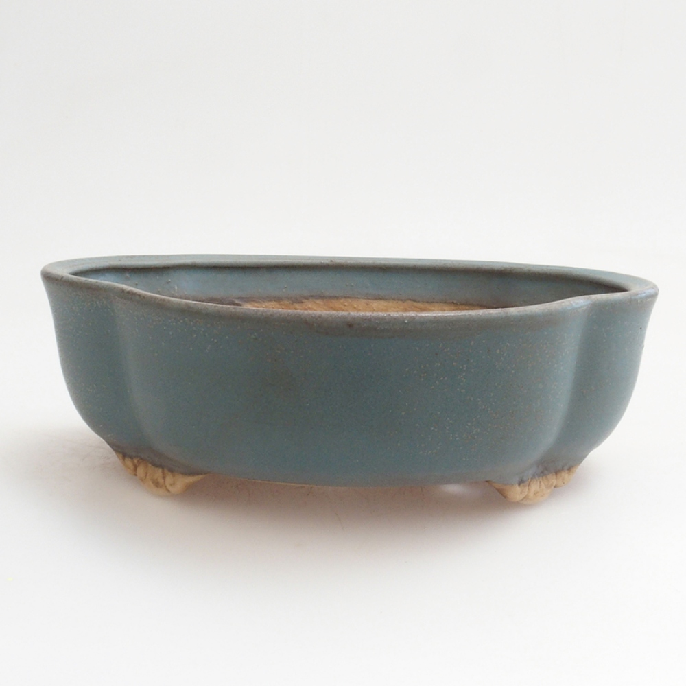 Ceramic bonsai bowl 16,5 x 15 x 5,5 cm, color blue