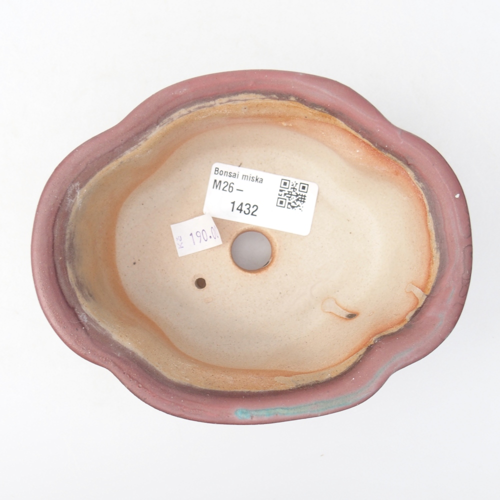 Ceramic bonsai bowl 13,5 x 11 x 5,5 cm, pink