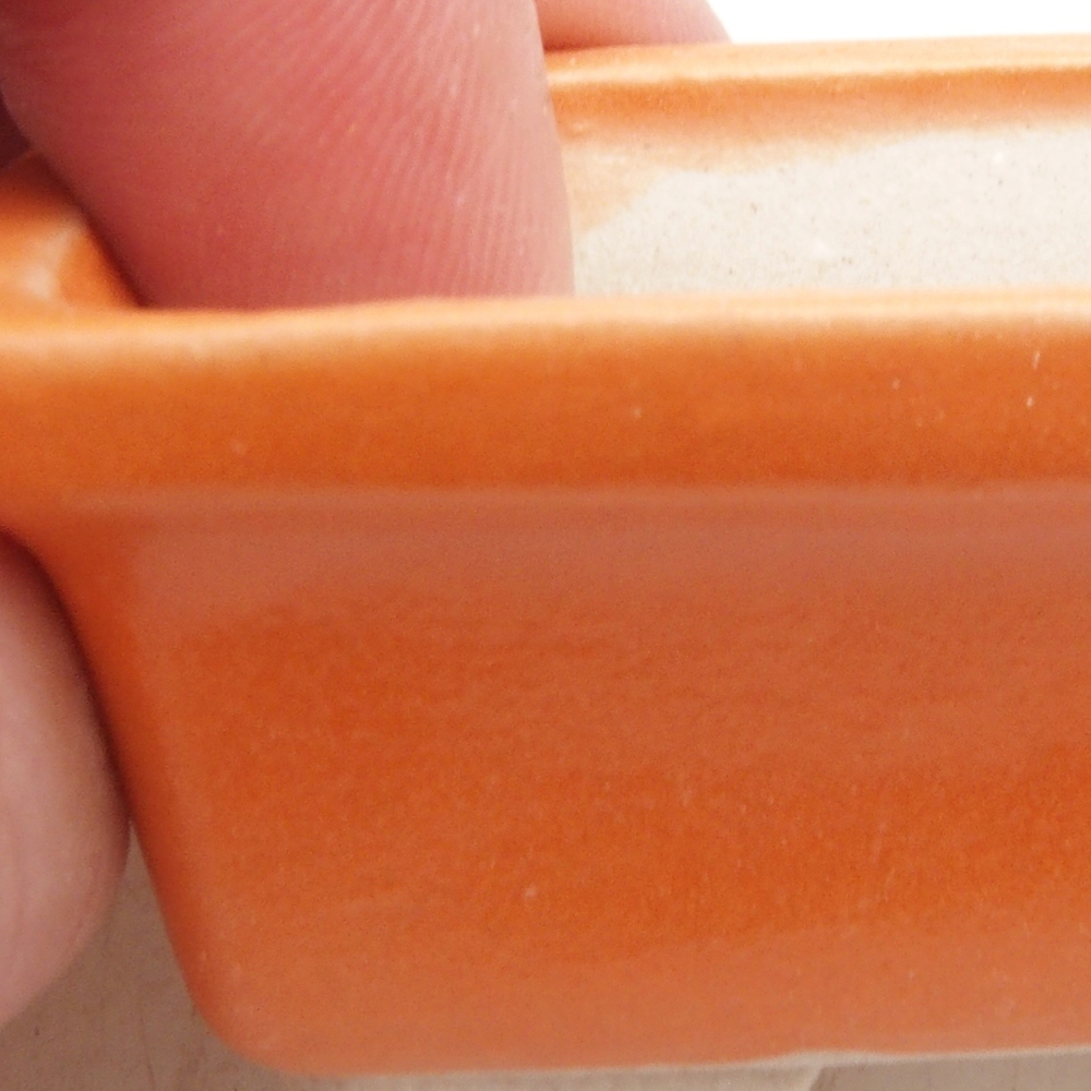 Mini bonsai bowl 6 x 4 x 2,5 cm, color orange